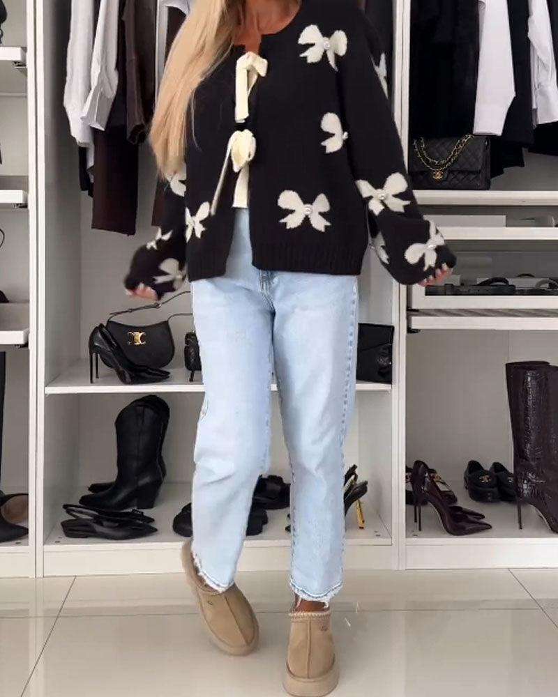 Florentine™ - Cardigan Nœud Élégant