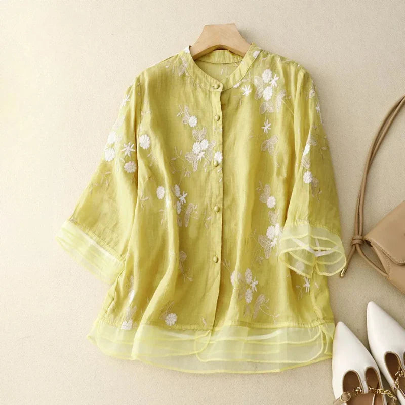 Lauri™ - Blouse brodée