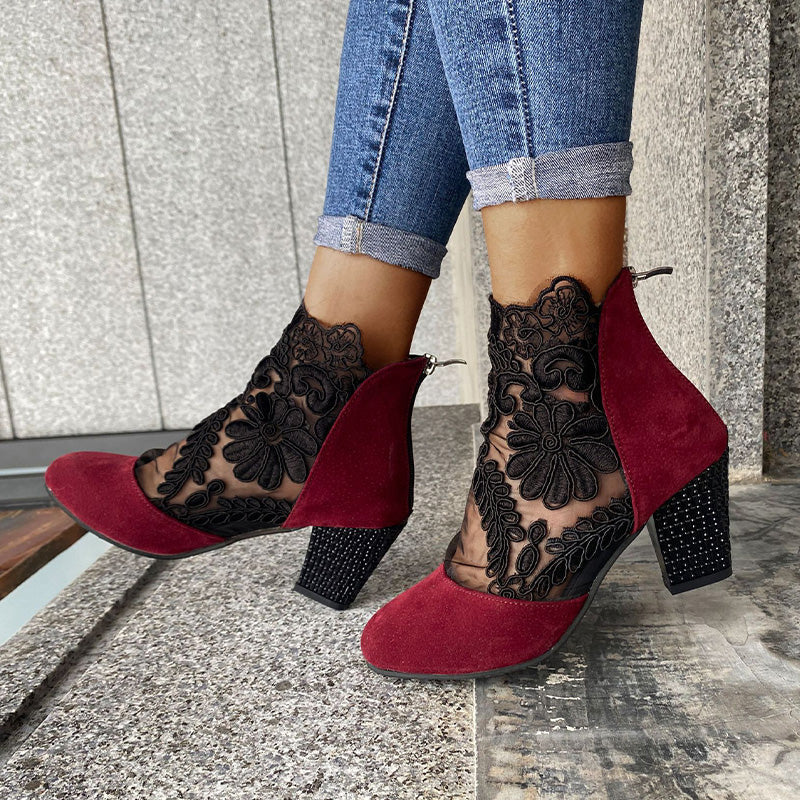 Capucine™ - Bottines Élégantes en Dentelle