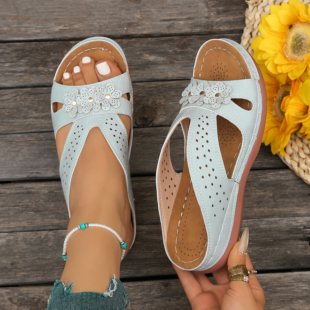 Norabel™ - Sandales avec talon orthopédique de confort – Stabilité, légèreté et posture naturelle