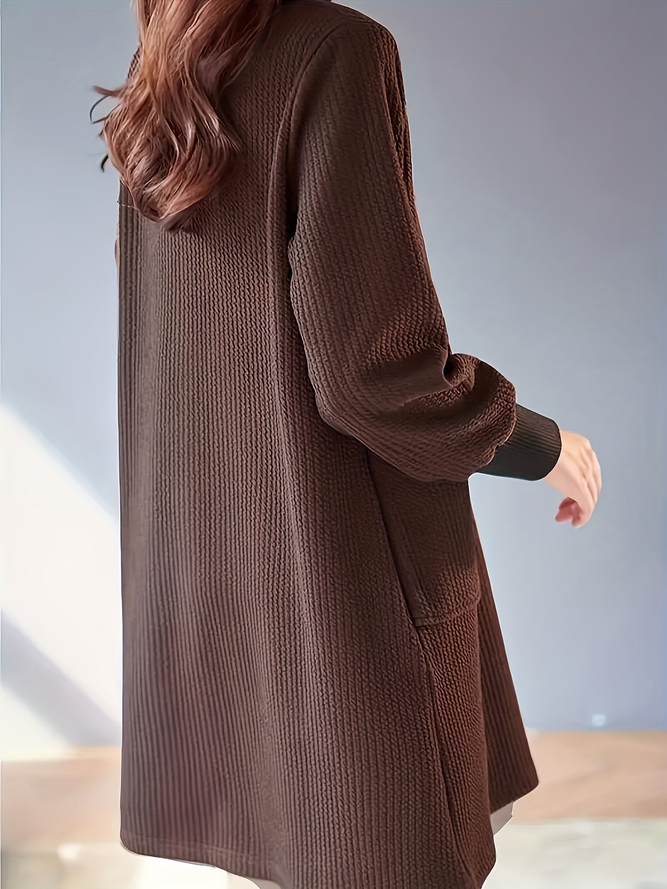 Lydie™ - Robe Midi Chic à Col Haut et Manches Raglan
