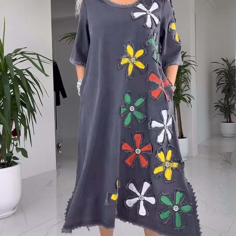 Kalena™ - Robe décontractée avec col rond