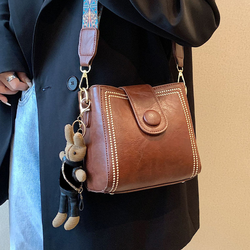 Marguerite™ - Sac Carré Rétro en PU Souple pour Femmes