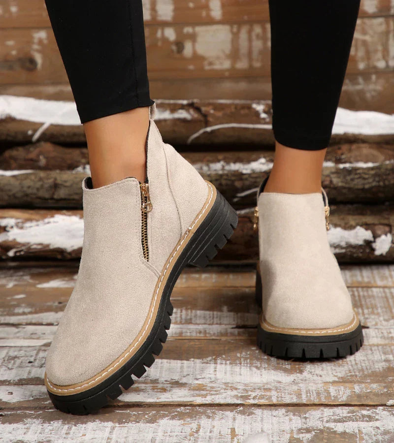 Heliviane™ - Bottines orthopédiques confortables pour femme avec semelle compensée