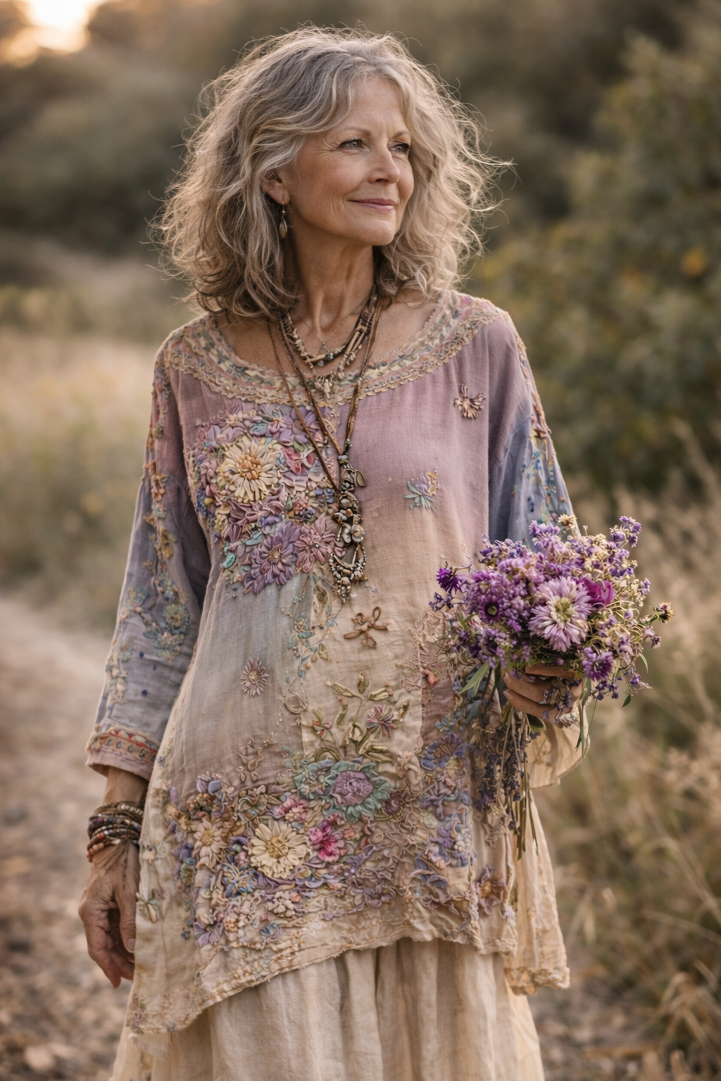 Oryndra™ - Robe Femme Patchwork Artistique Fluide Confort Style Bohème Quotidien