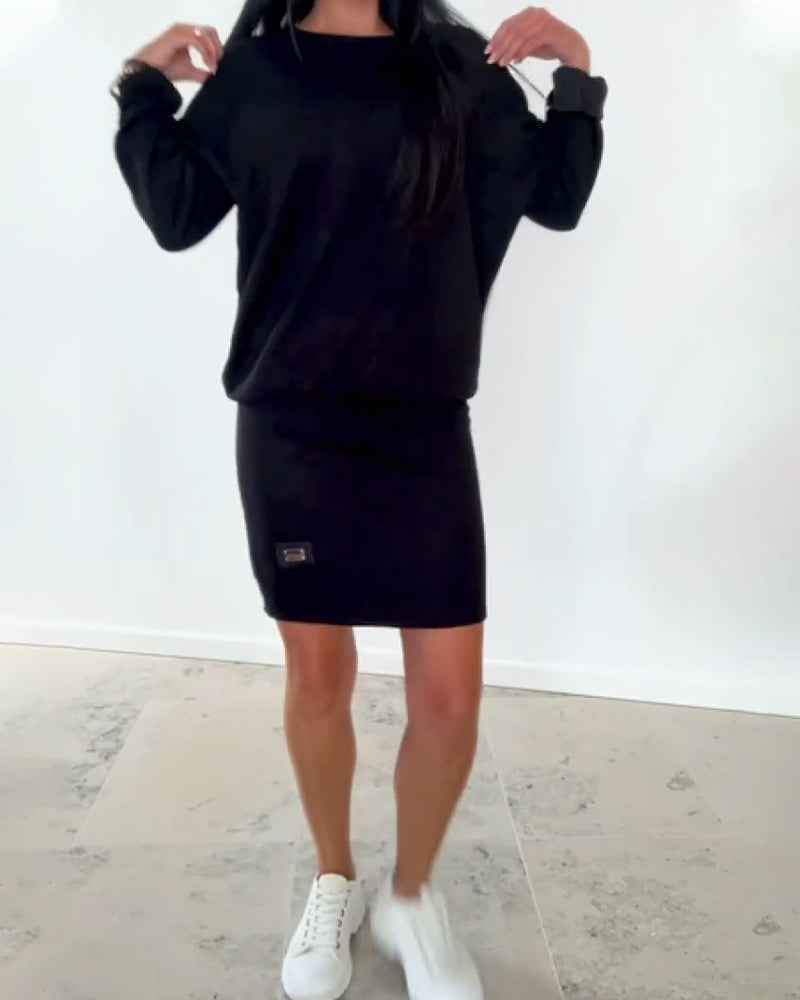 Jovirae™ - Robe Décontractée en Coton Doux à Manches Longues