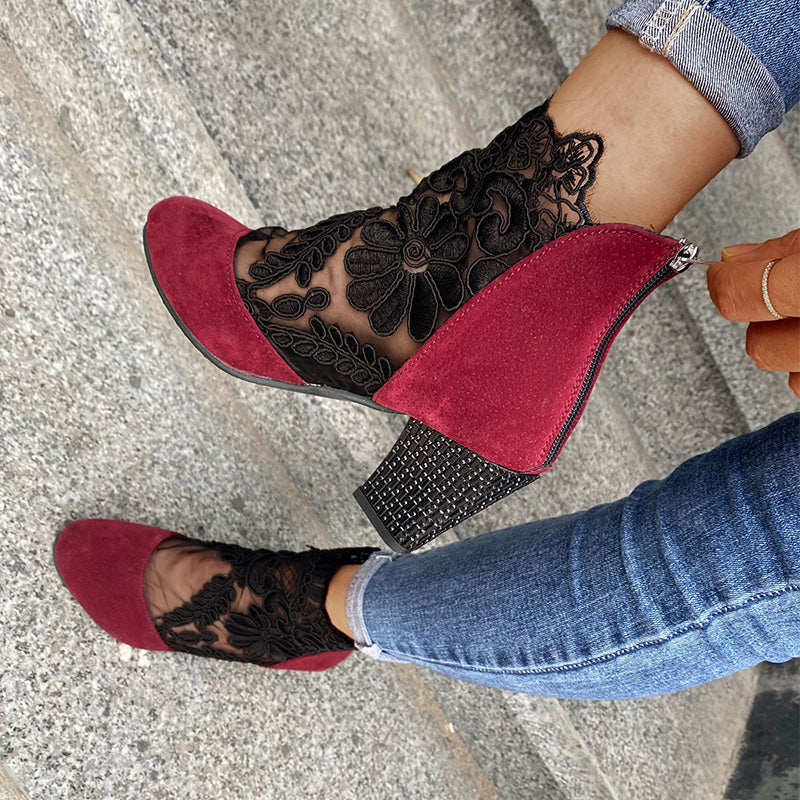 Capucine™ - Bottines Élégantes en Dentelle