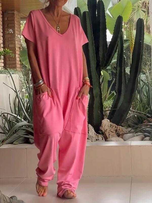 Zaria™ - Combinaison Élégante à Col V : Un Style Simple, Sophistiqué et Polyvalent