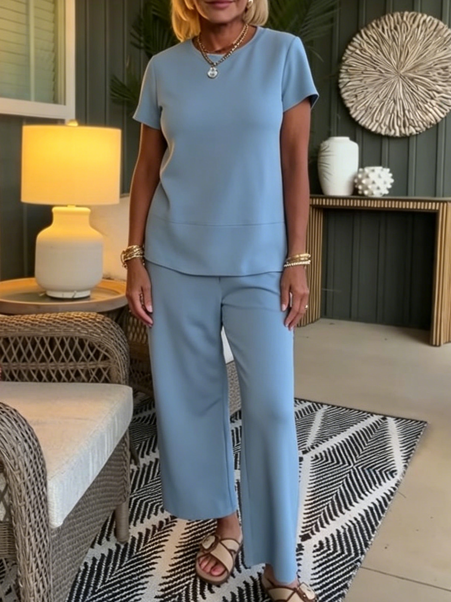 Kovirae™ - Ensemble Femme Minimaliste Fluide Confort Élégant Pour Quotidien
