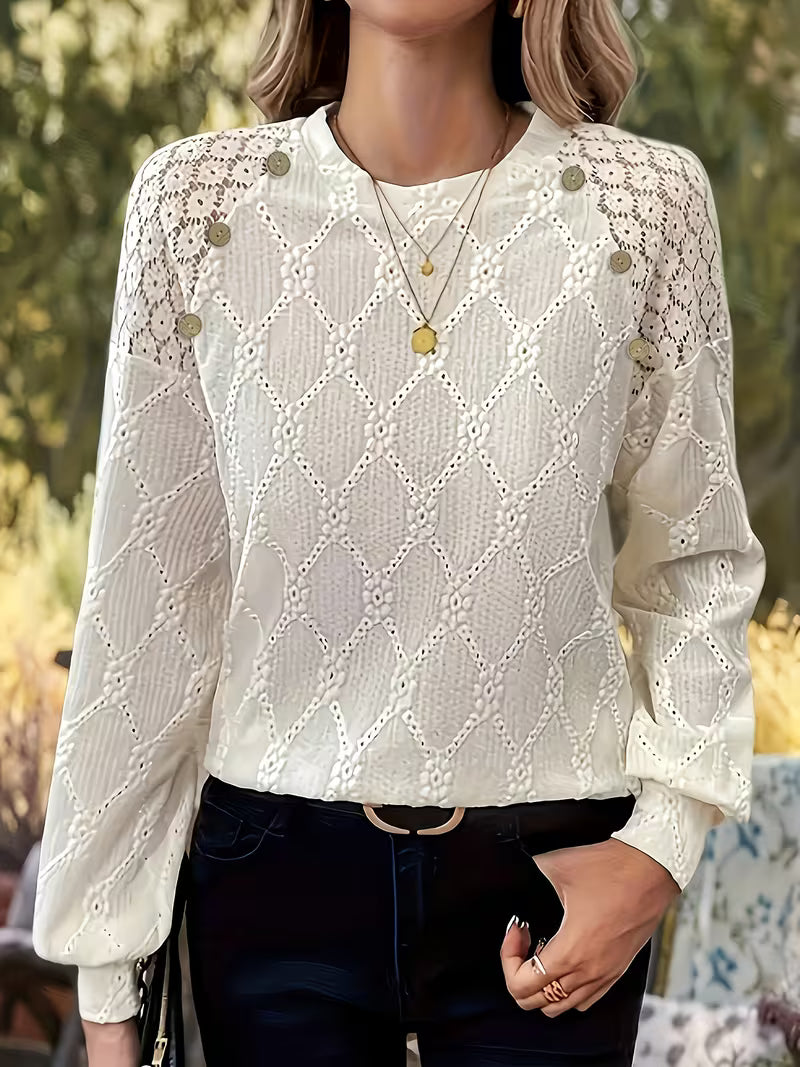 Gisellae™ - Blouse À Motif Et À Manches Longues