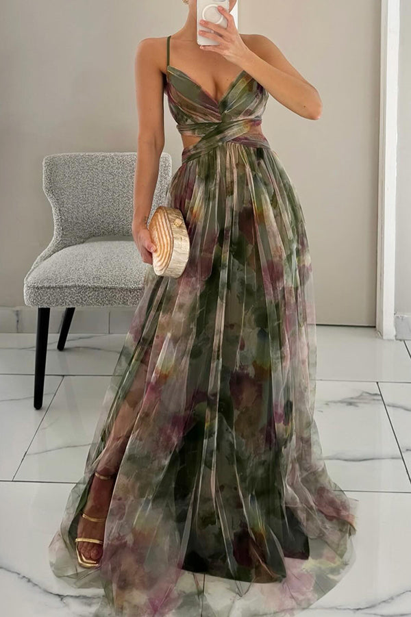 Leora™ - Robe Maxi à Imprimé Floral Enchanteur