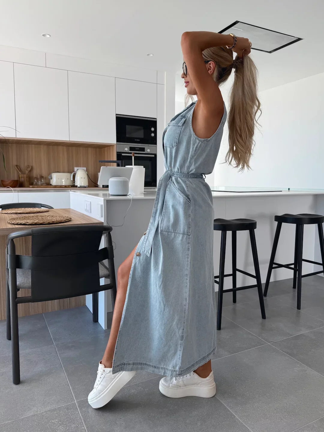 Diane™ - Robe Maxi en Denim