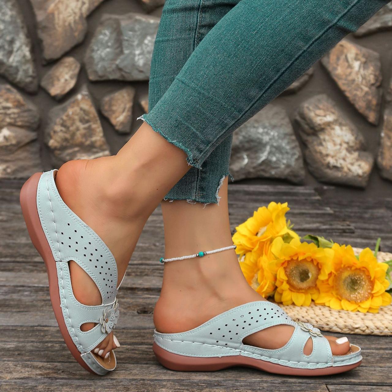Norabel™ - Sandales avec talon orthopédique de confort – Stabilité, légèreté et posture naturelle