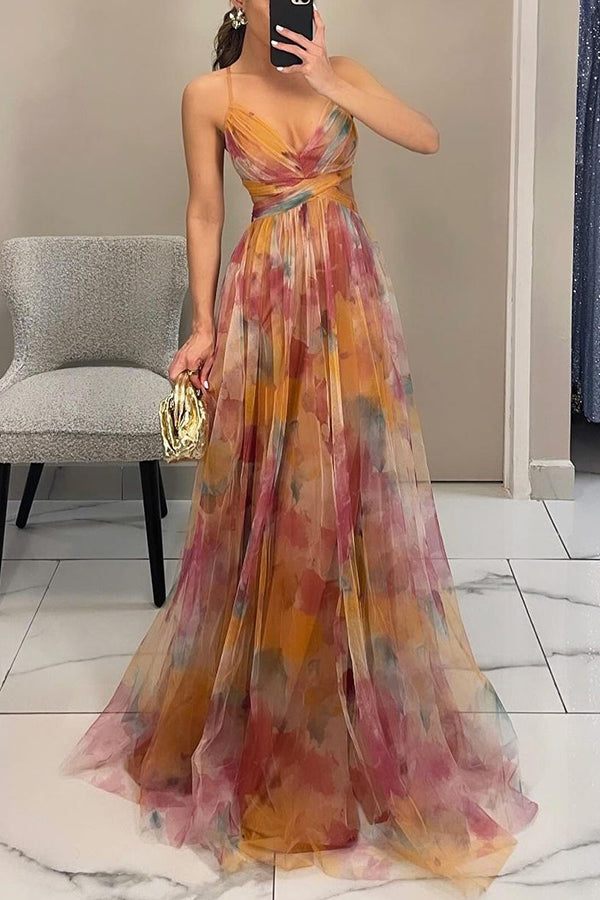 Leora™ - Robe Maxi à Imprimé Floral Enchanteur