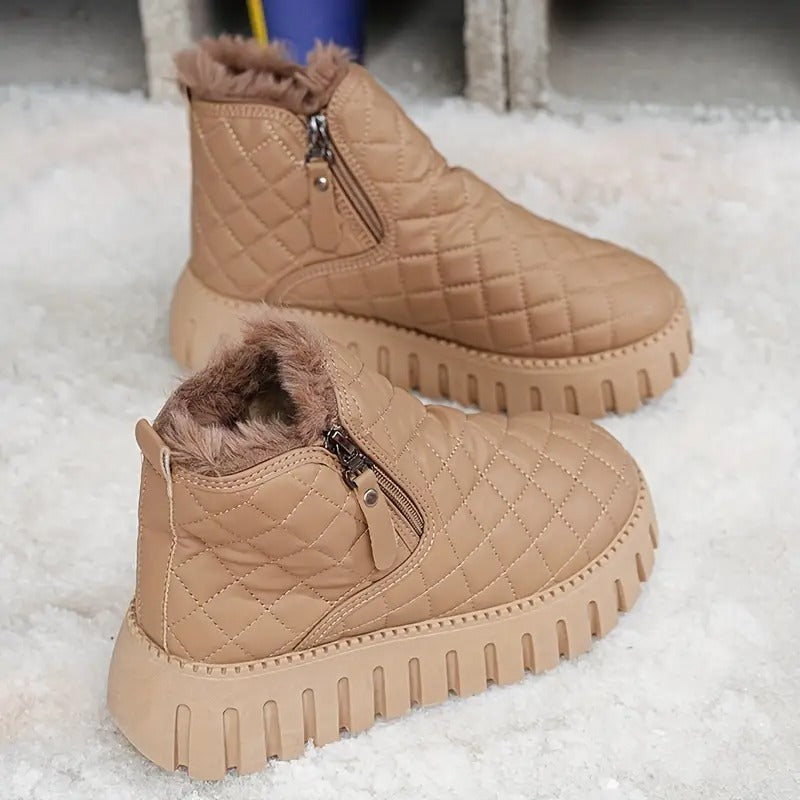 Riviana™ - Bottes d’hiver pour femme en cuir avec soutien orthopédique