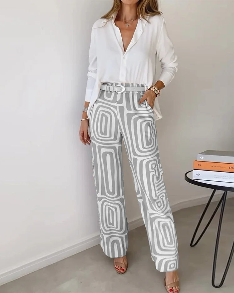 Aliona™ - Ensemble Élégant avec Ceinture Offerte