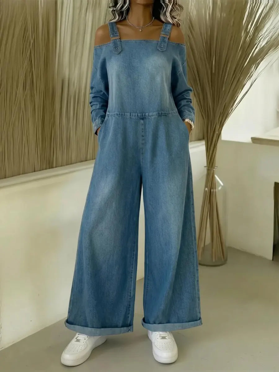 Laverie™ - Salopette Large en Denim Décontractée