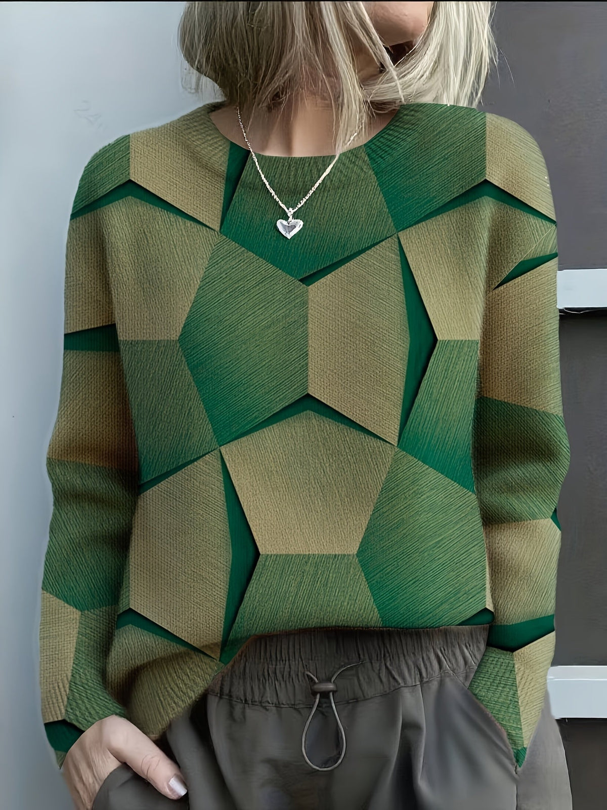 Quelirivra- Pull Géométrique Ton Terre