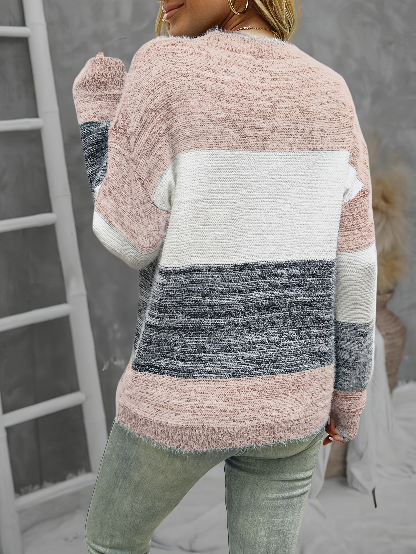 Lorraine™ - Pull-over femme grande taille color block