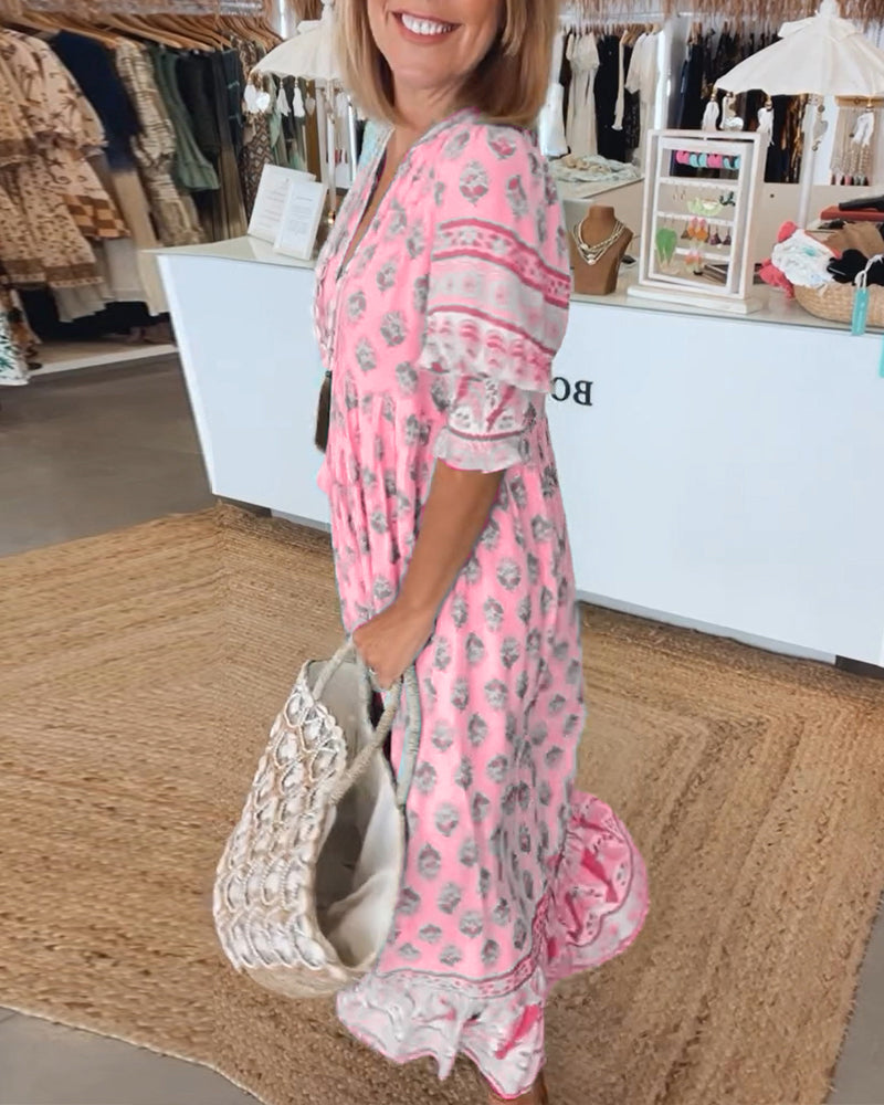 Flavie™ - Robe Décontractée à Coupe Ample avec Imprimé