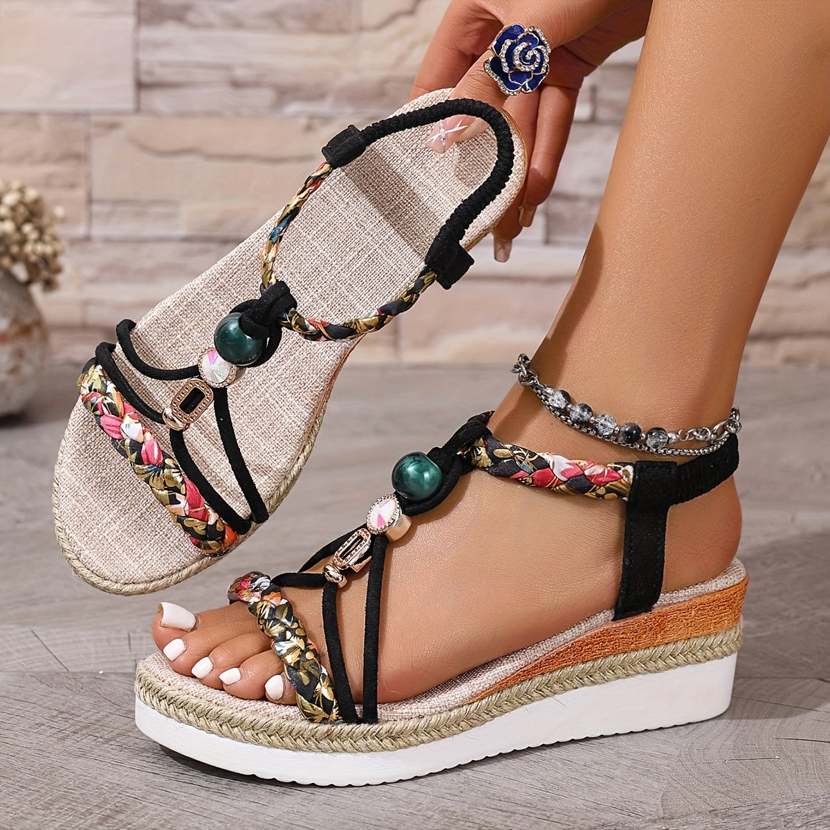 Ivelisse™ - Sandales confortables à talon compensé