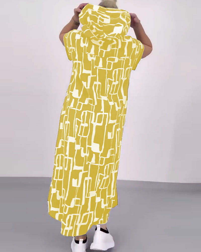 Ilana™ - Robe Maxi à Contrastes et Fermeture Éclair