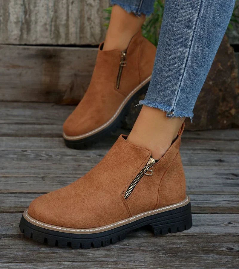 Heliviane™ - Bottines orthopédiques confortables pour femme avec semelle compensée