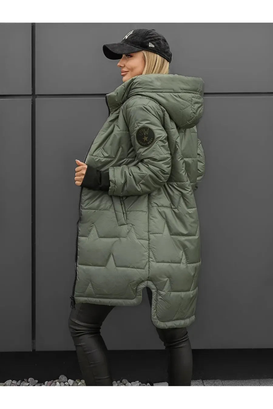 Daantje - Doudoune femme longue à capuche zippée