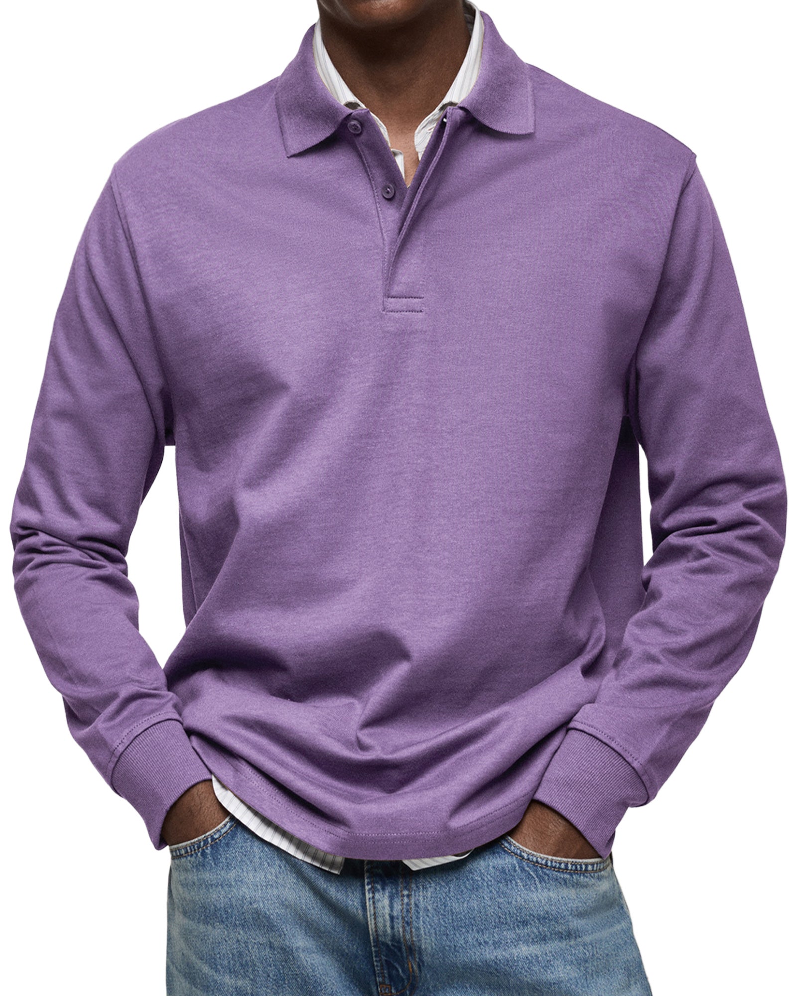 Olivier™ - Polo De Luxe À Manches Longues Pour Homme