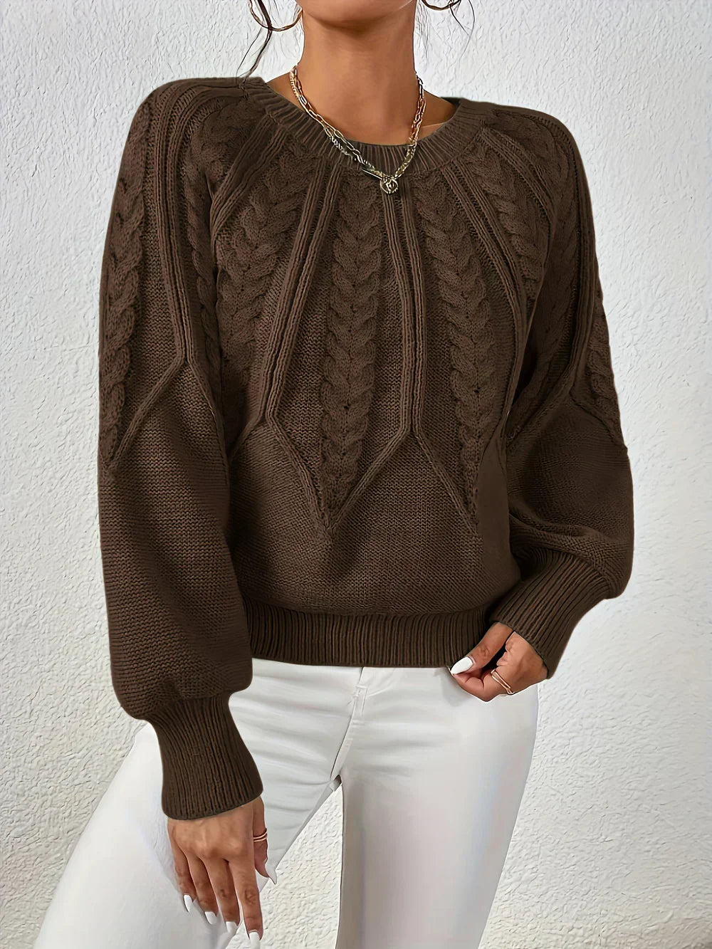 Cezanne™ - Pull épais à manches bouffantes pour femme