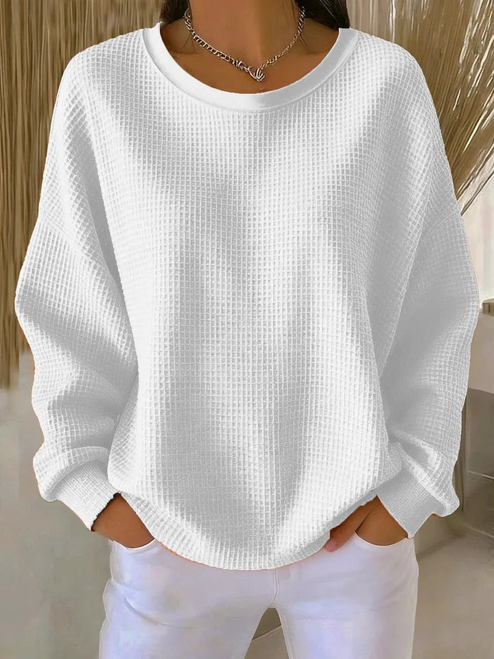 Rhosavienne – Pull Texturé Doux au Confort Enveloppant