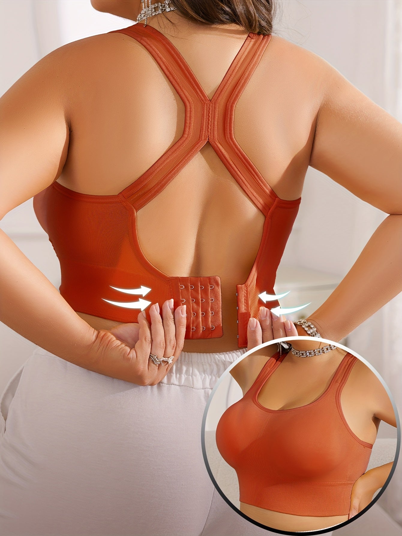 Vittoria™ - Brassière Sportive Grande Taille avec Coussinets Amovibles et Bretelles Réglables