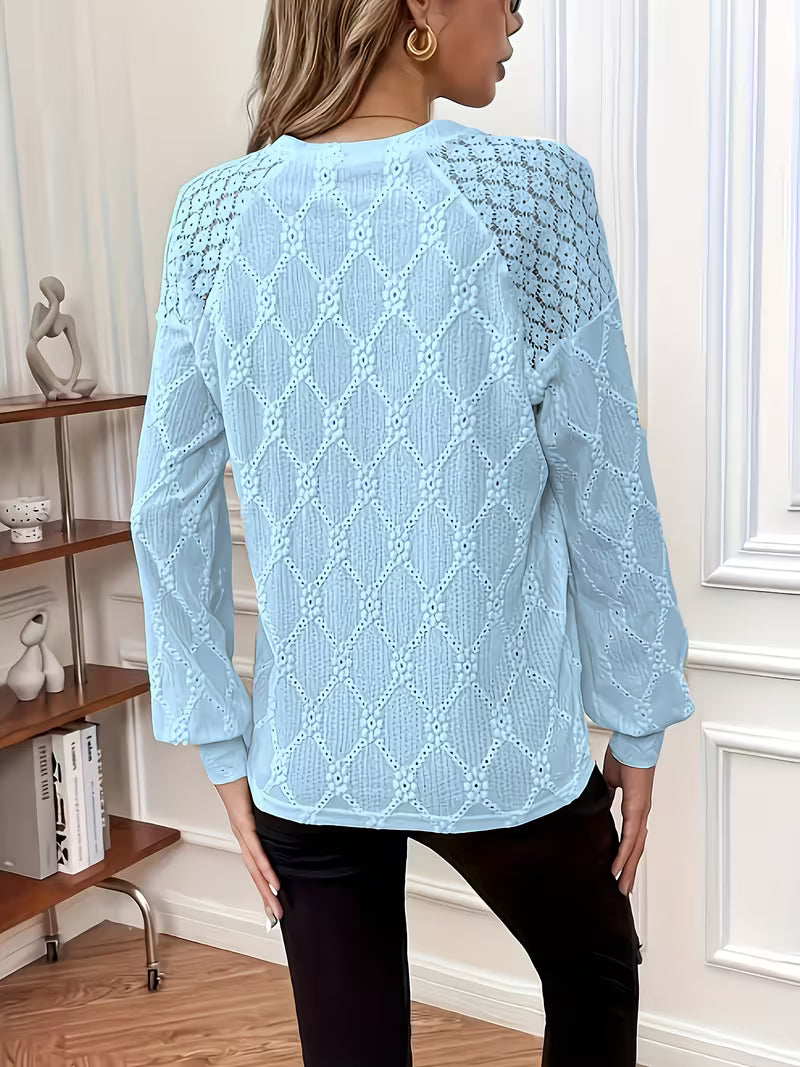 Gisellae™ - Blouse À Motif Et À Manches Longues