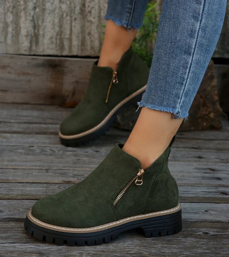 Heliviane™ - Bottines orthopédiques confortables pour femme avec semelle compensée