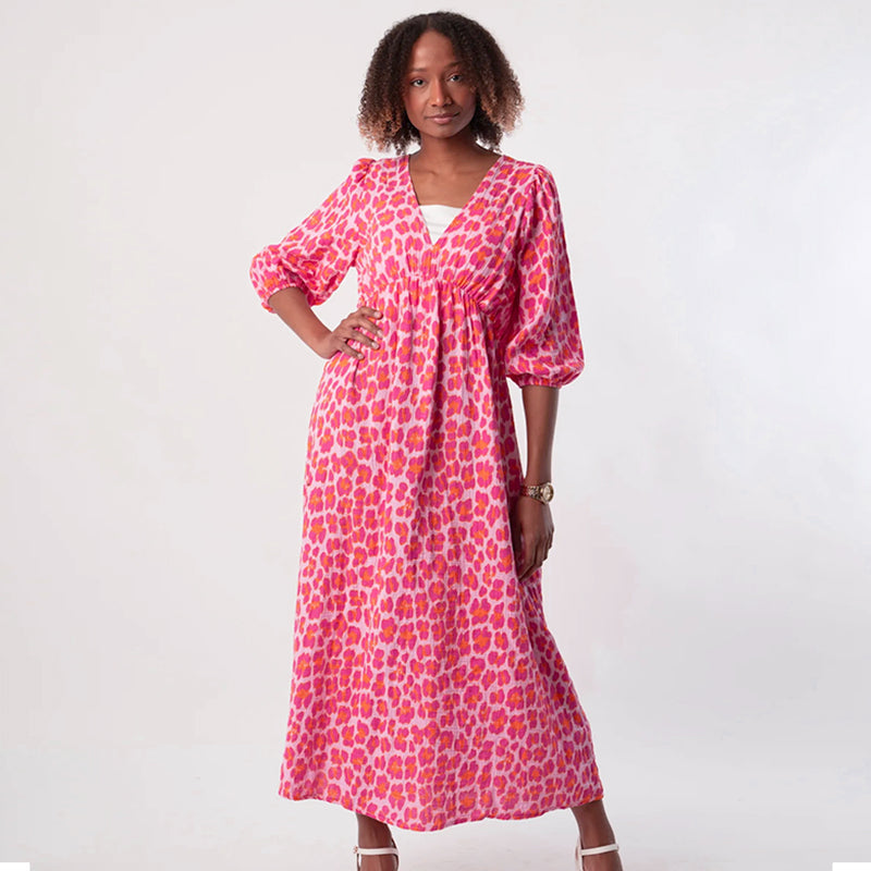 Cenovia™ - Robe Imprimée Femme à Décolleté V Élégant