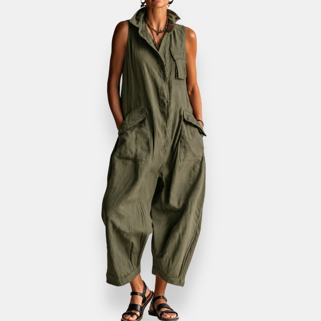 Aeris - Combinaison femme sans manches oversize avec poches