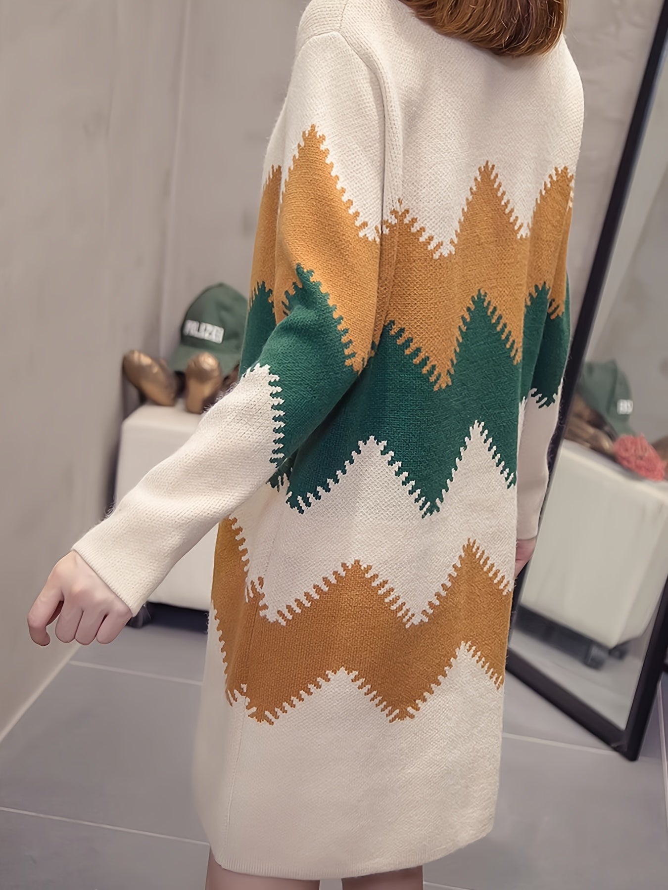 Mirabelle™ - Robe chandail chic à blocs de couleurs pour femmes