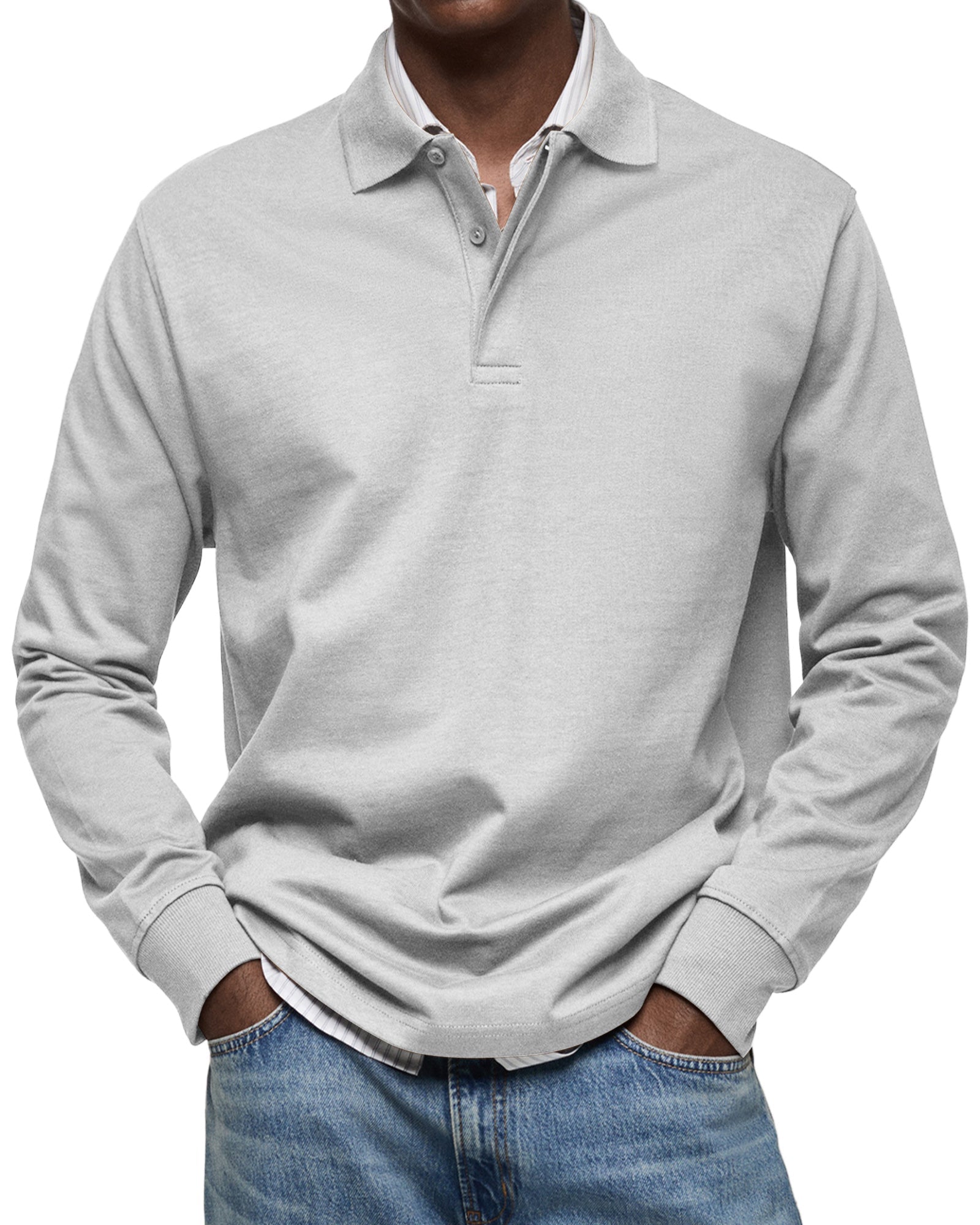 Olivier™ - Polo De Luxe À Manches Longues Pour Homme