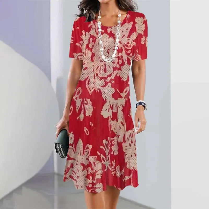 Dalia™ - Robe Plissée Femme avec Blocs de Couleurs