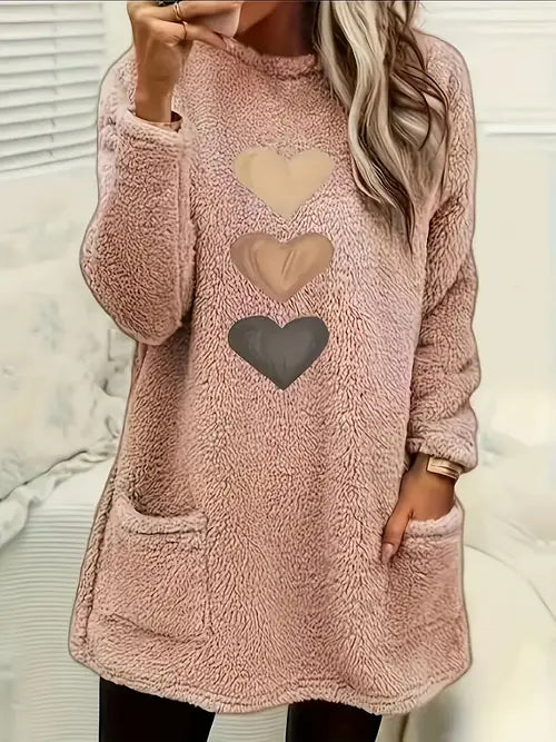 Patrice™ - Sweatshirt Polaire Cœur Coloré avec Poches