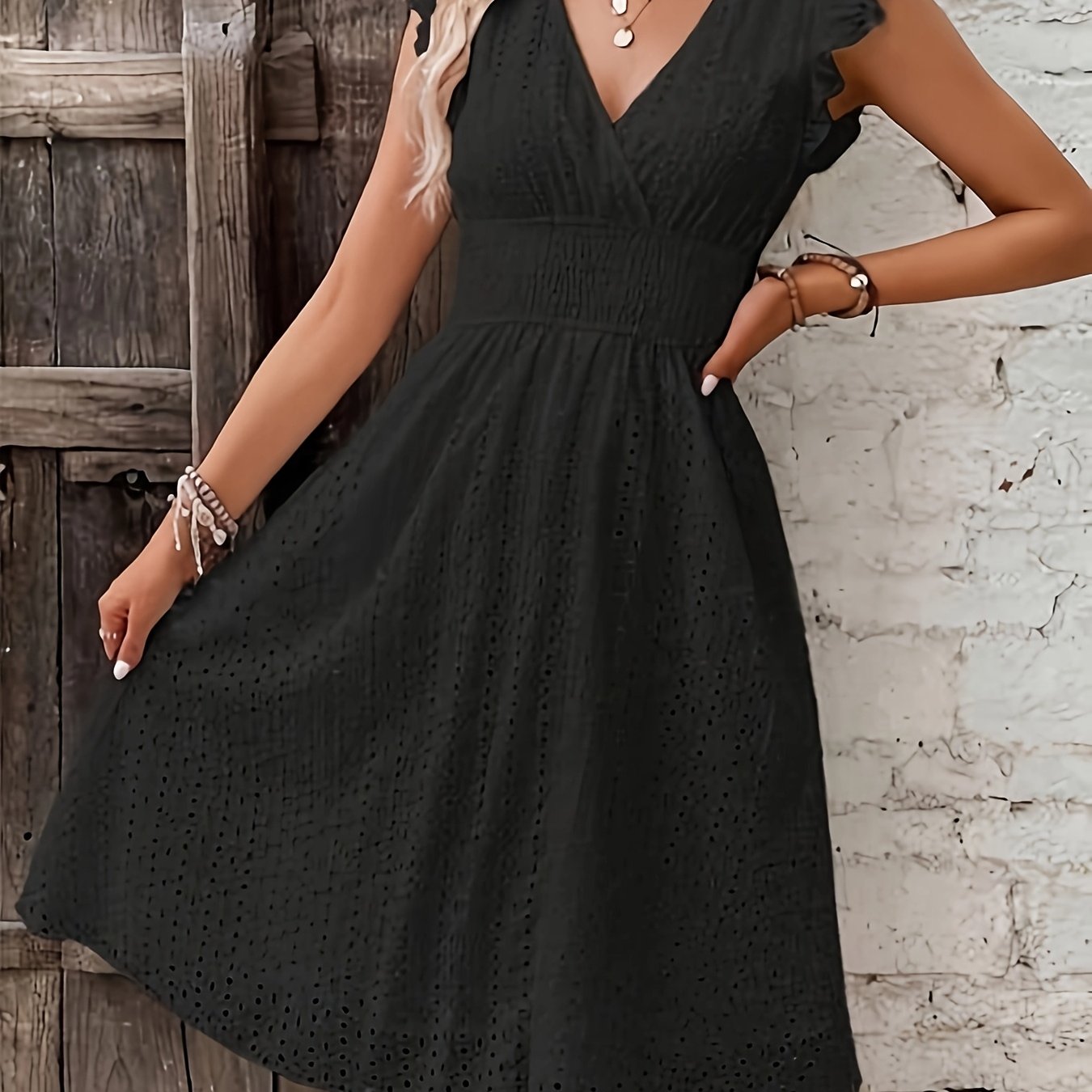 Darianne™ - Robe Portefeuille Élégante à Taille Froncée pour un Look Printanier et Estival