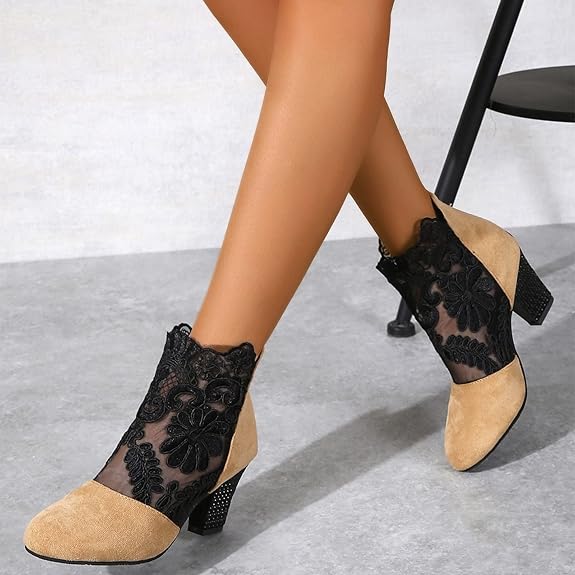 Capucine™ - Bottines Élégantes en Dentelle