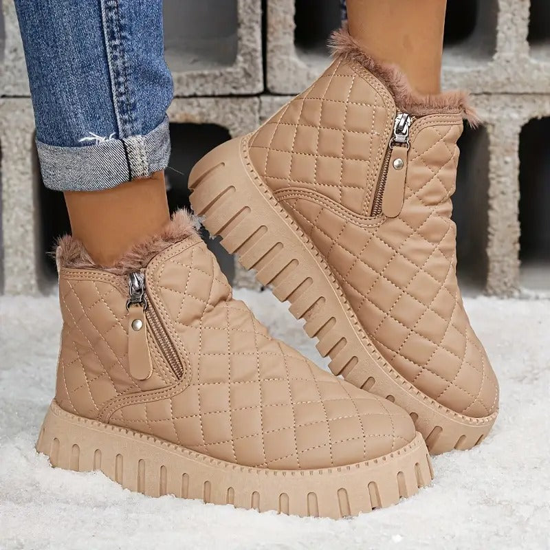 Riviana™ - Bottes d’hiver pour femme en cuir avec soutien orthopédique