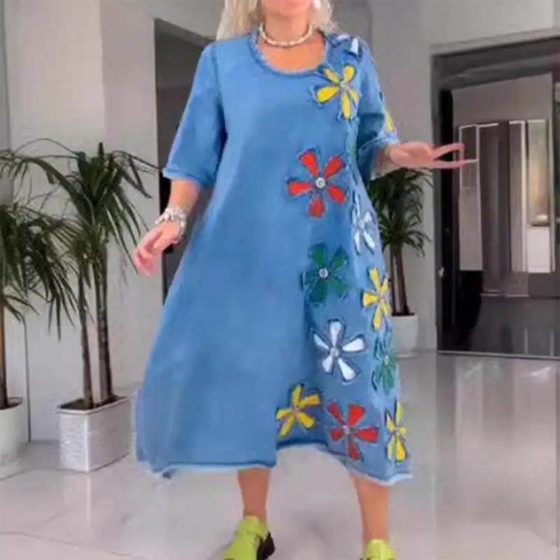 Kalena™ - Robe décontractée avec col rond