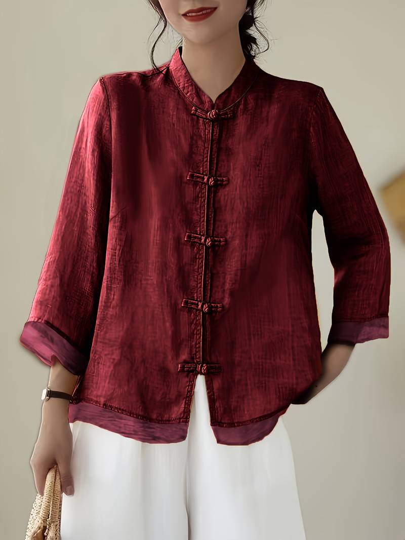 Celmira™ - Chemise Vintage Ample à Fermeture Nouée