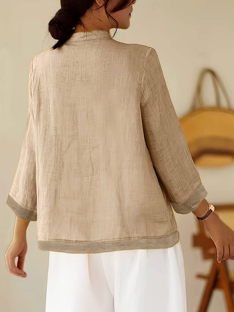 Celmira™ - Chemise Vintage Ample à Fermeture Nouée
