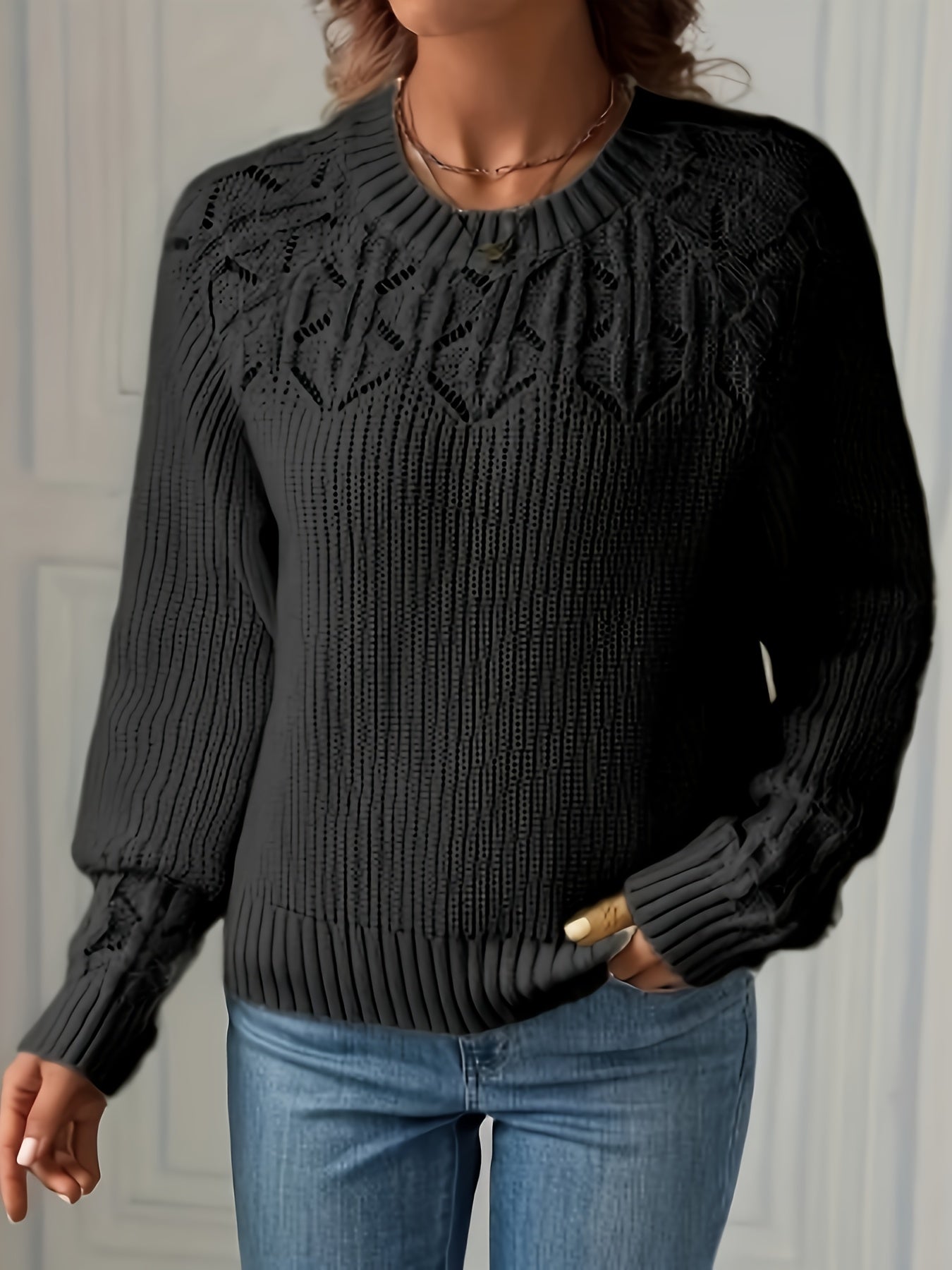 Joravelisse - Pull Tricot Élégant à Manches Longues
