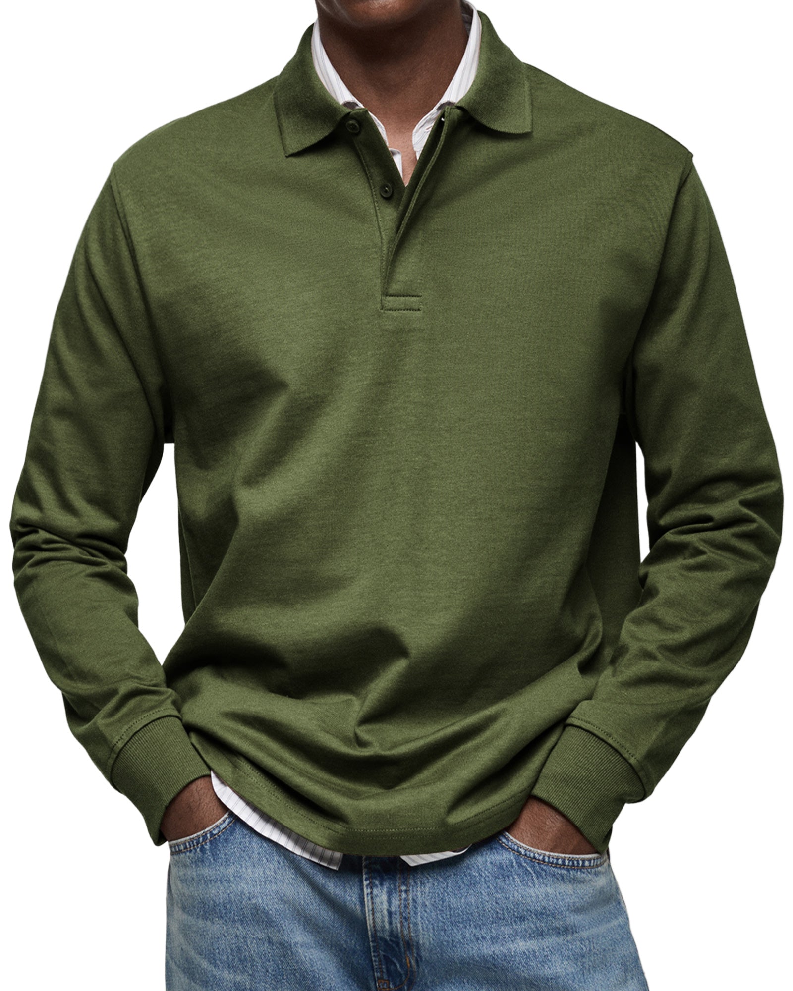 Olivier™ - Polo De Luxe À Manches Longues Pour Homme