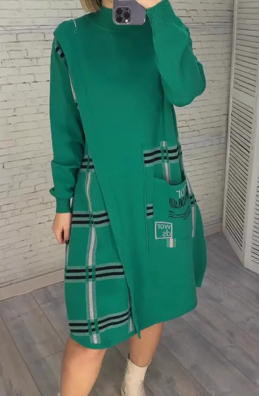 Averelle™ - Robe Tricotée Imprimée Décontractée