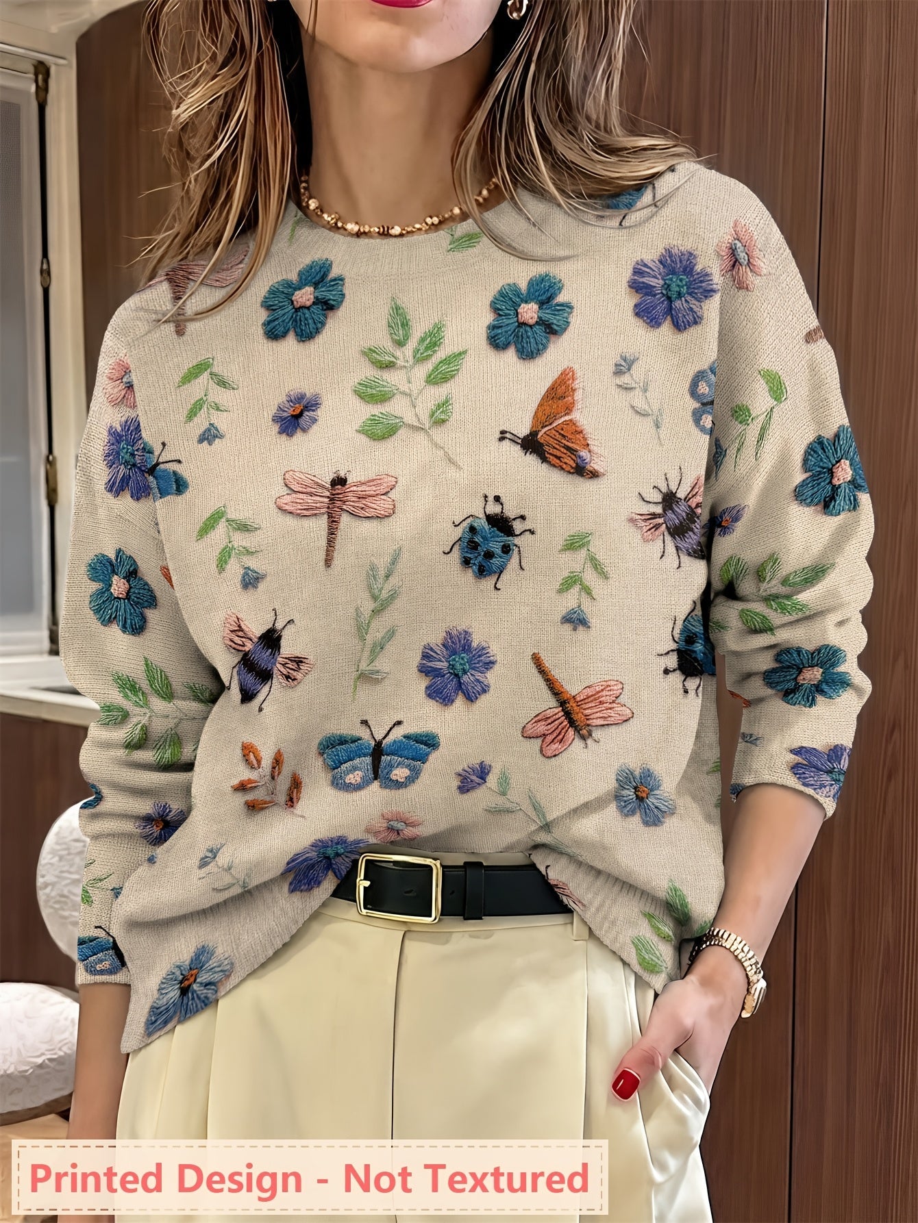 Fiorika™ - Pull Brodé Nature Élégante